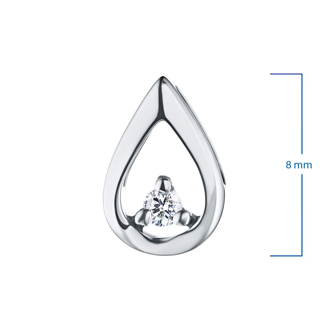 Sterling Silver Pendant with Lab-Created Diamonds 0.03 CT.TW