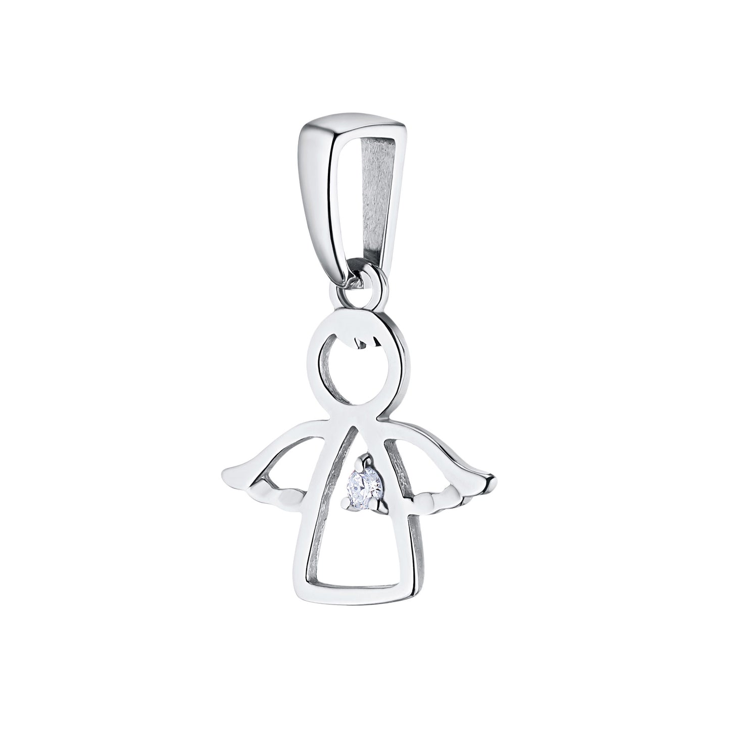 Sterling Silver Pendant with Lab-Created Diamonds 0.010 CT.TW