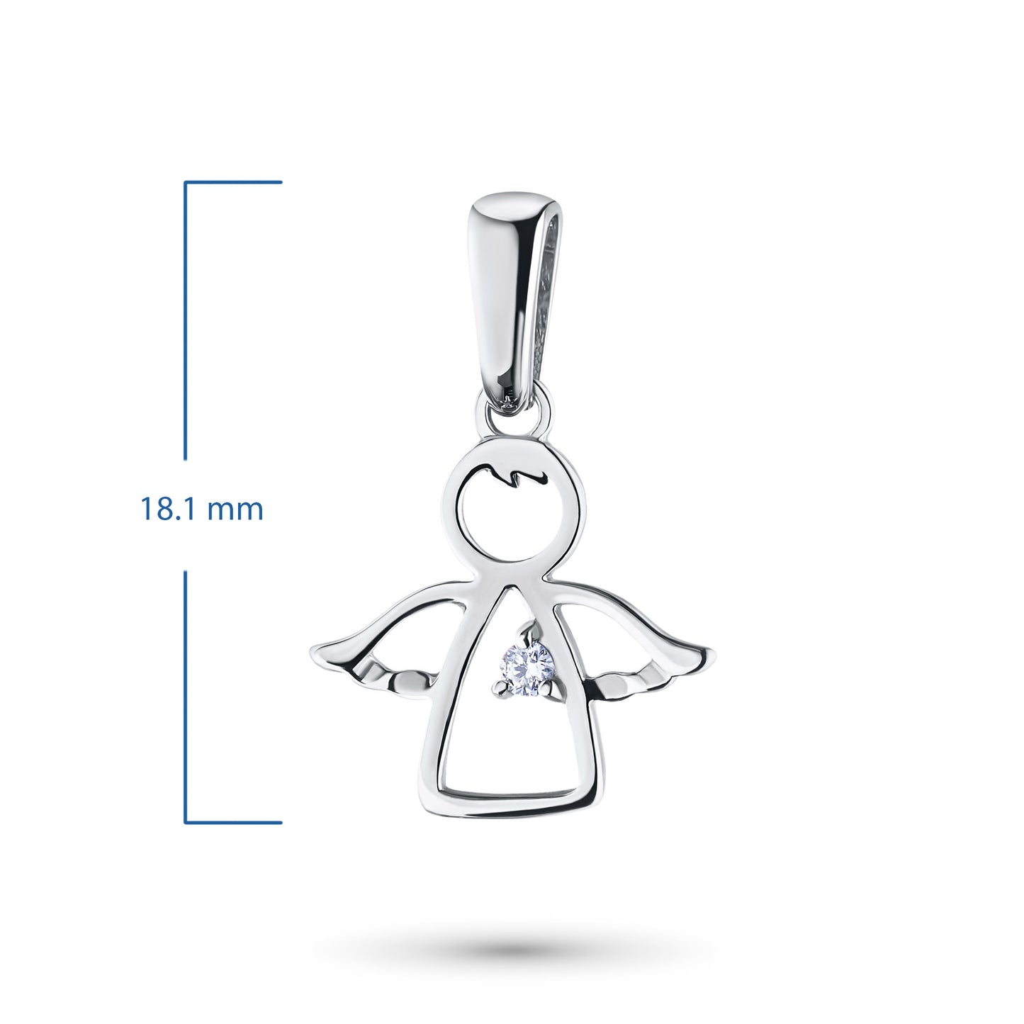 Sterling Silver Pendant with Lab-Created Diamonds 0.010 CT.TW