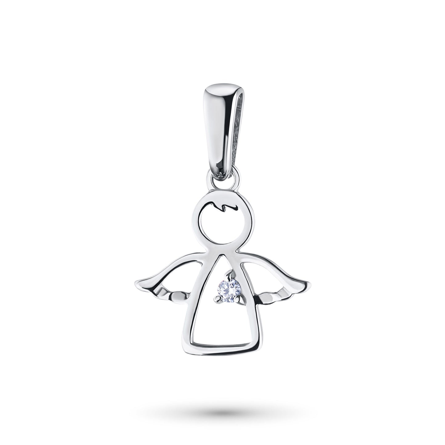 Sterling Silver Pendant with Lab-Created Diamonds 0.010 CT.TW