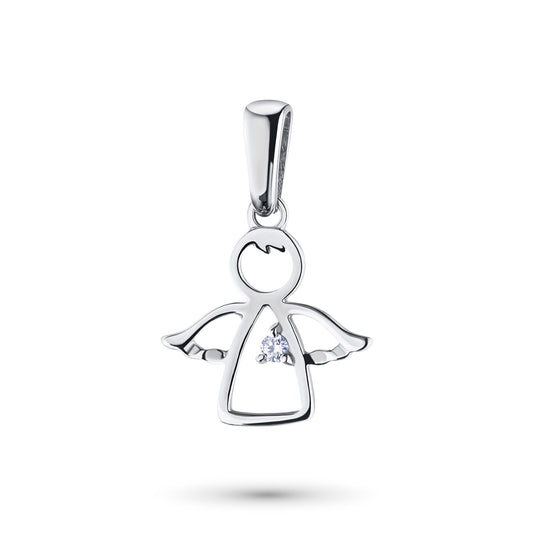 Sterling Silver Pendant with Lab-Created Diamonds 0.010 CT.TW