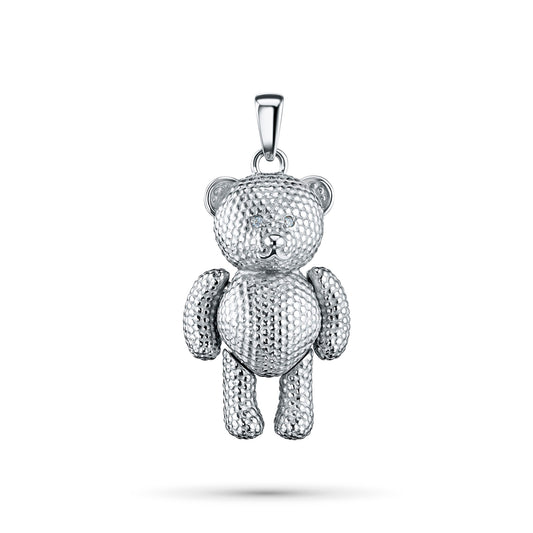 Sterling Silver Pendant with Lab-Created Diamonds 0.01 CT.TW