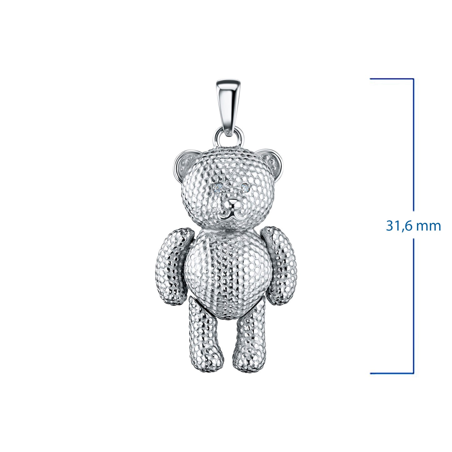 Sterling Silver Pendant with Lab-Created Diamonds 0.01 CT.TW