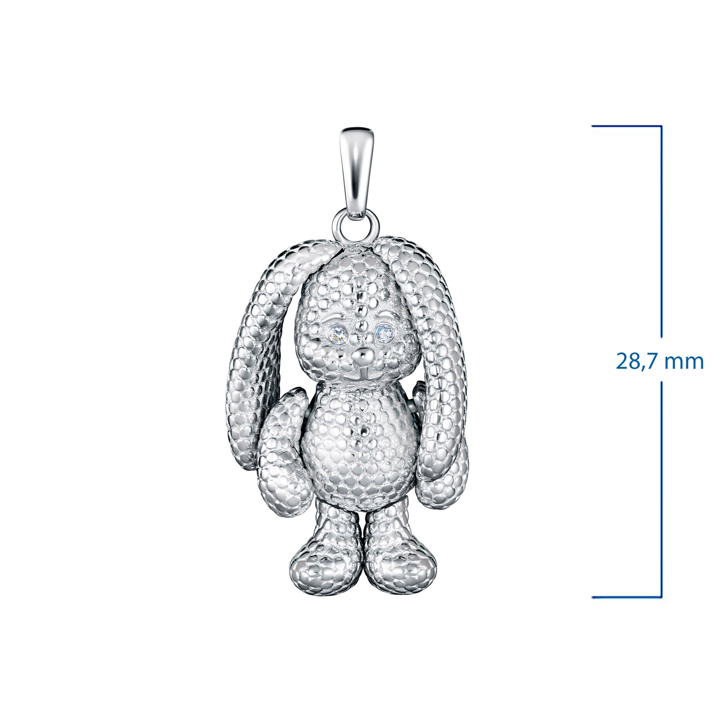 Sterling Silver Pendant with Lab-Created Diamonds 0.020 CT.TW