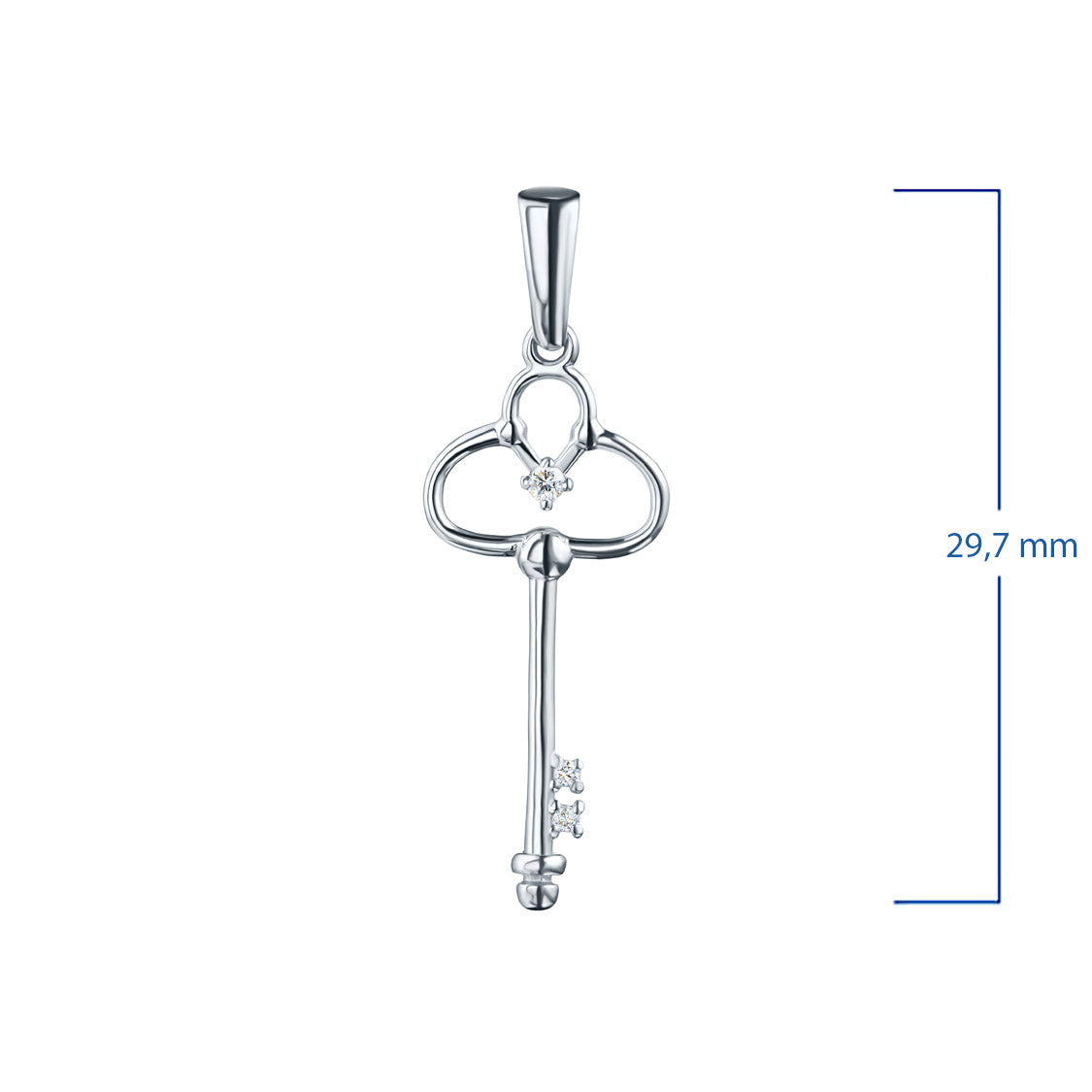Sterling Silver Pendant with Lab-Created Diamonds 0.02 CT.TW