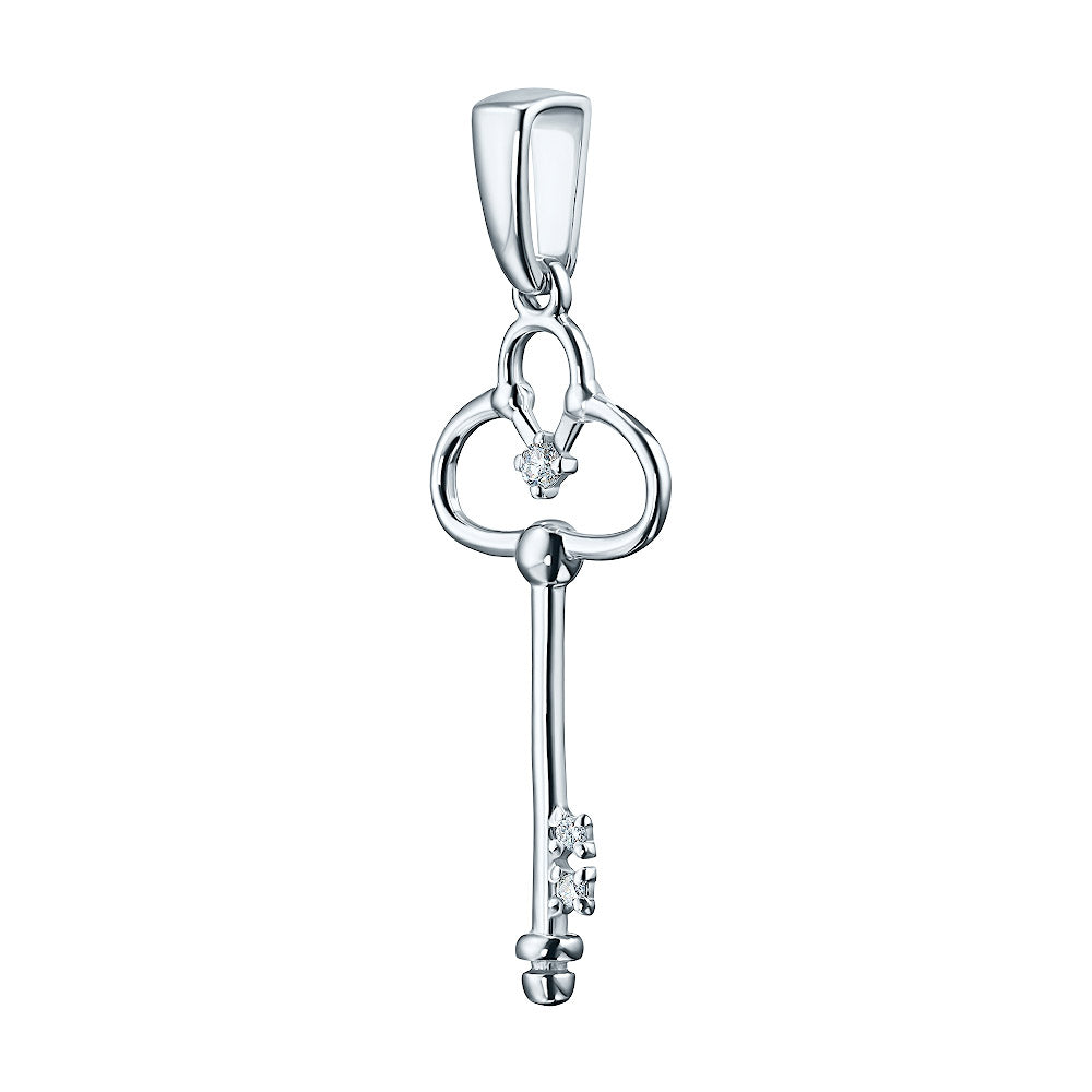 Sterling Silver Pendant with Lab-Created Diamonds 0.02 CT.TW