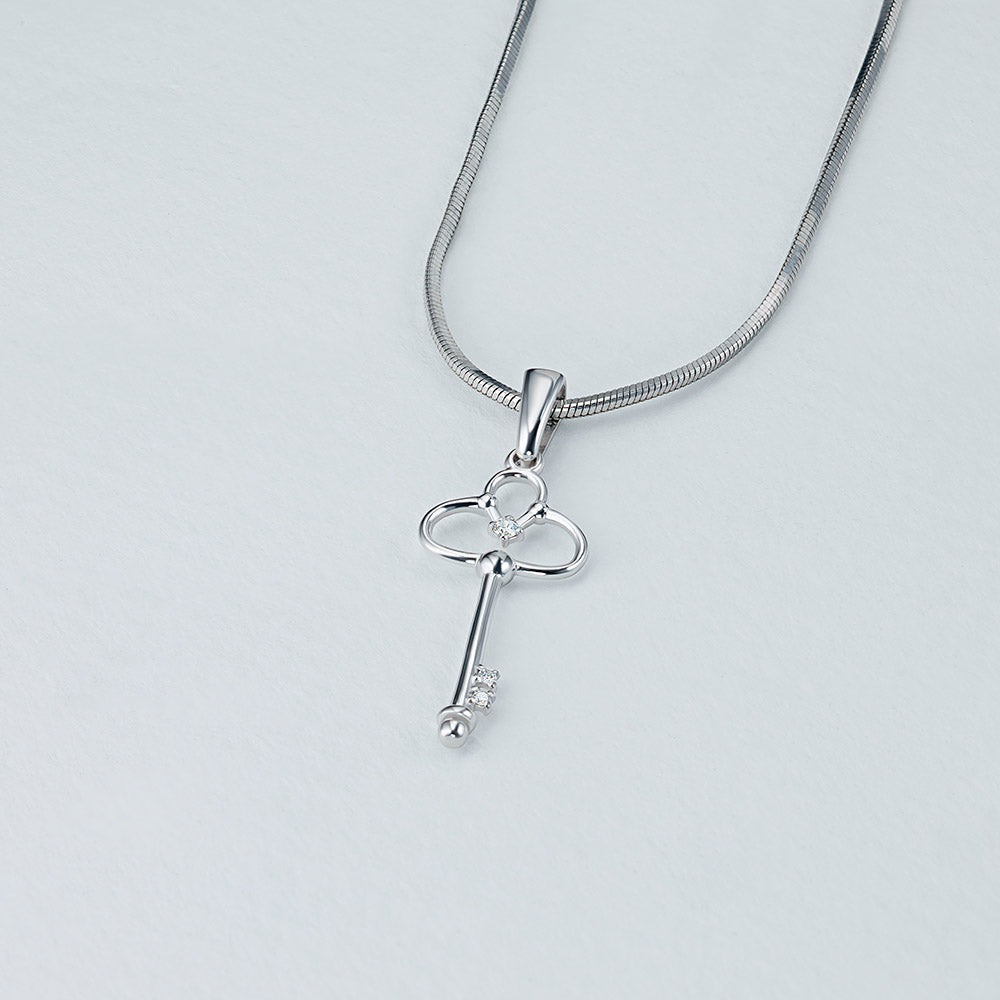 Sterling Silver Pendant with Lab-Created Diamonds 0.02 CT.TW