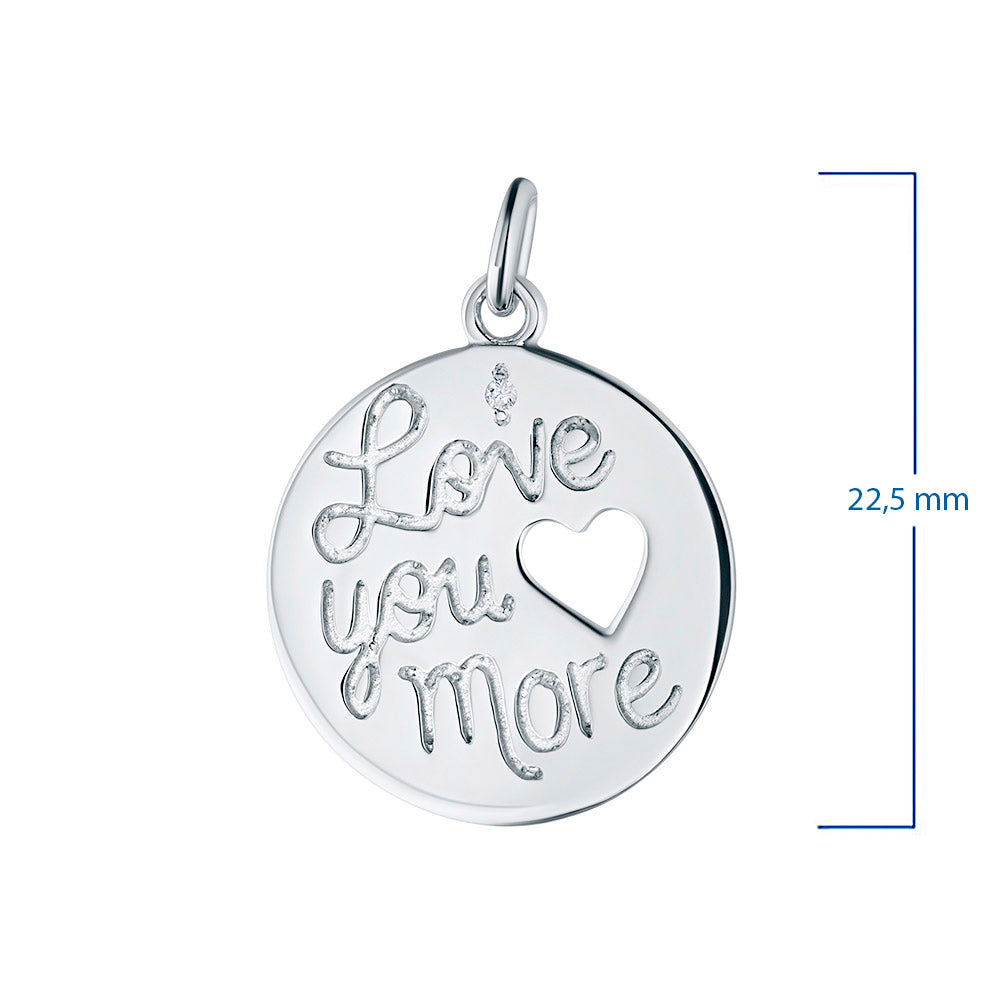 Sterling Silver Pendant with Lab-Created Diamonds 0.010 CT.TW