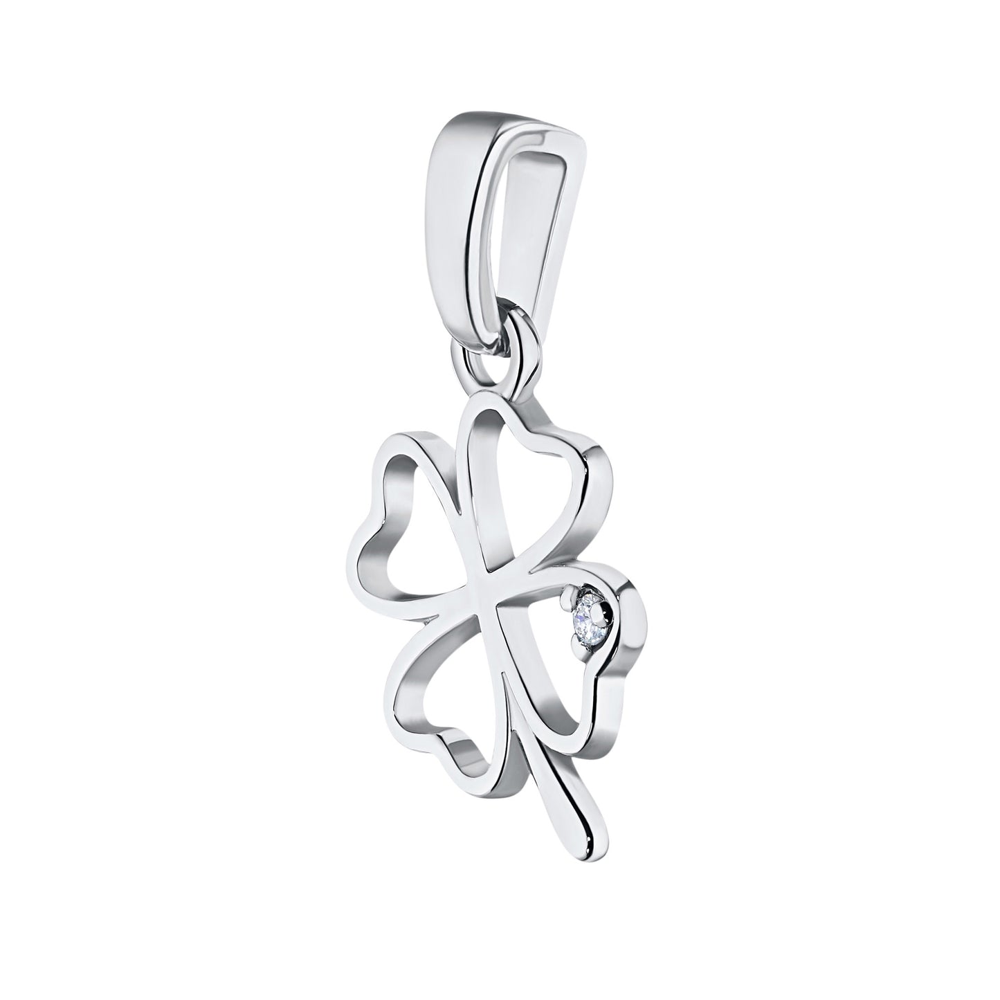 Sterling Silver Pendant with Lab-Created Diamonds 0.010 CT.TW