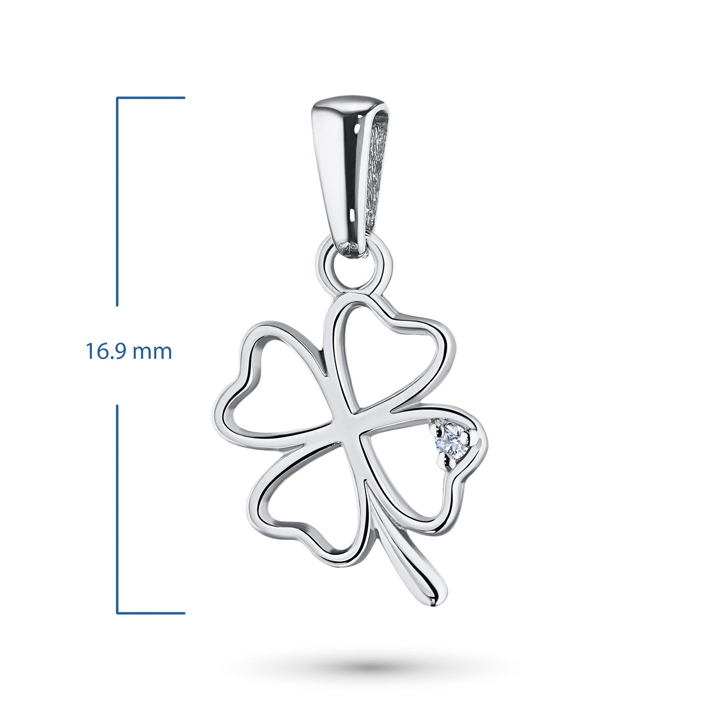 Sterling Silver Pendant with Lab-Created Diamonds 0.010 CT.TW