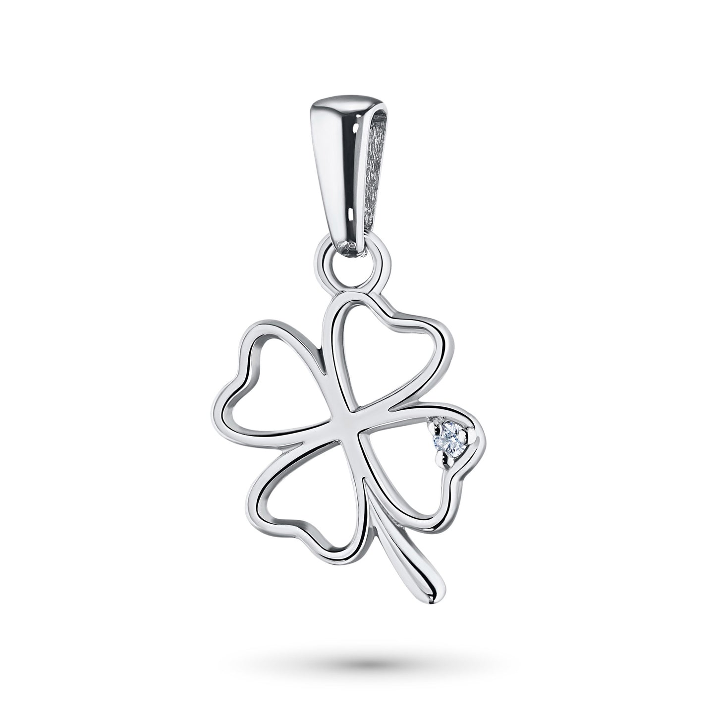 Sterling Silver Pendant with Lab-Created Diamonds 0.010 CT.TW