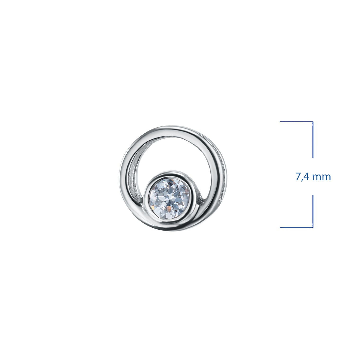 Sterling Silver Pendant with Lab-Created Diamonds 0.060 CT.TW