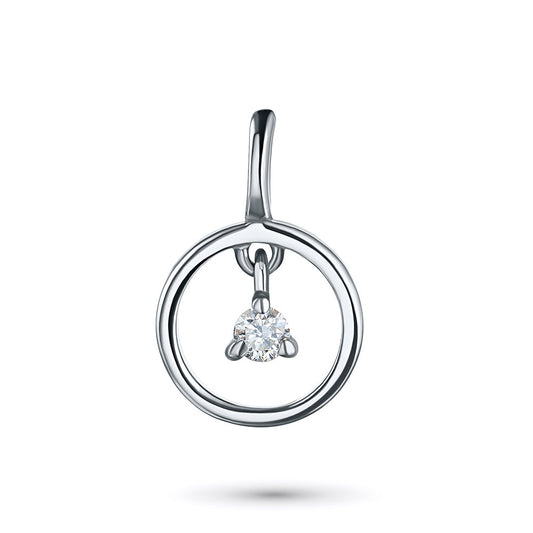Sterling Silver Pendant with Lab-Created Diamonds 0.05 CT.TW