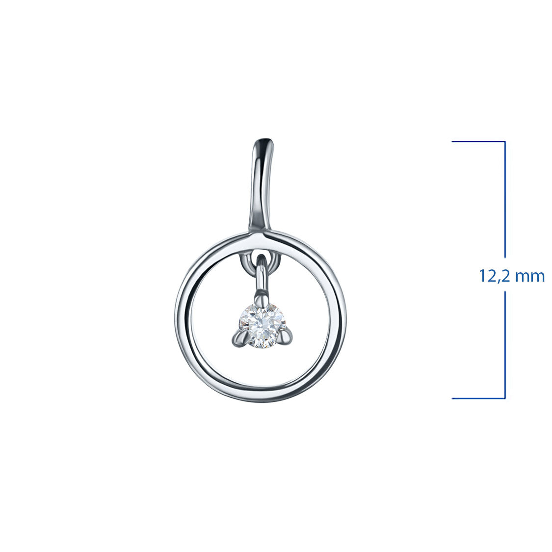 Sterling Silver Pendant with Lab-Created Diamonds 0.05 CT.TW