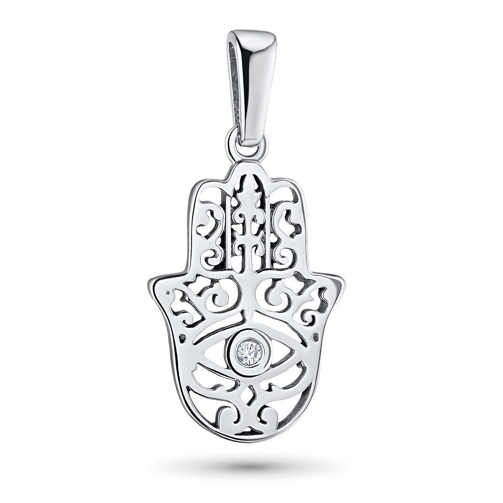 Sterling Silver Pendant with Lab-Created Diamonds 0.010 CT.TW