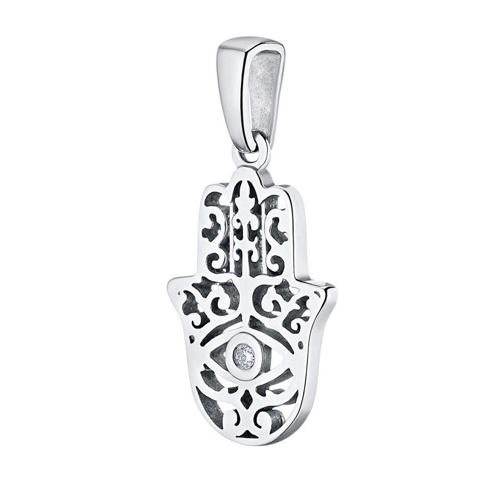 Sterling Silver Pendant with Lab-Created Diamonds 0.010 CT.TW