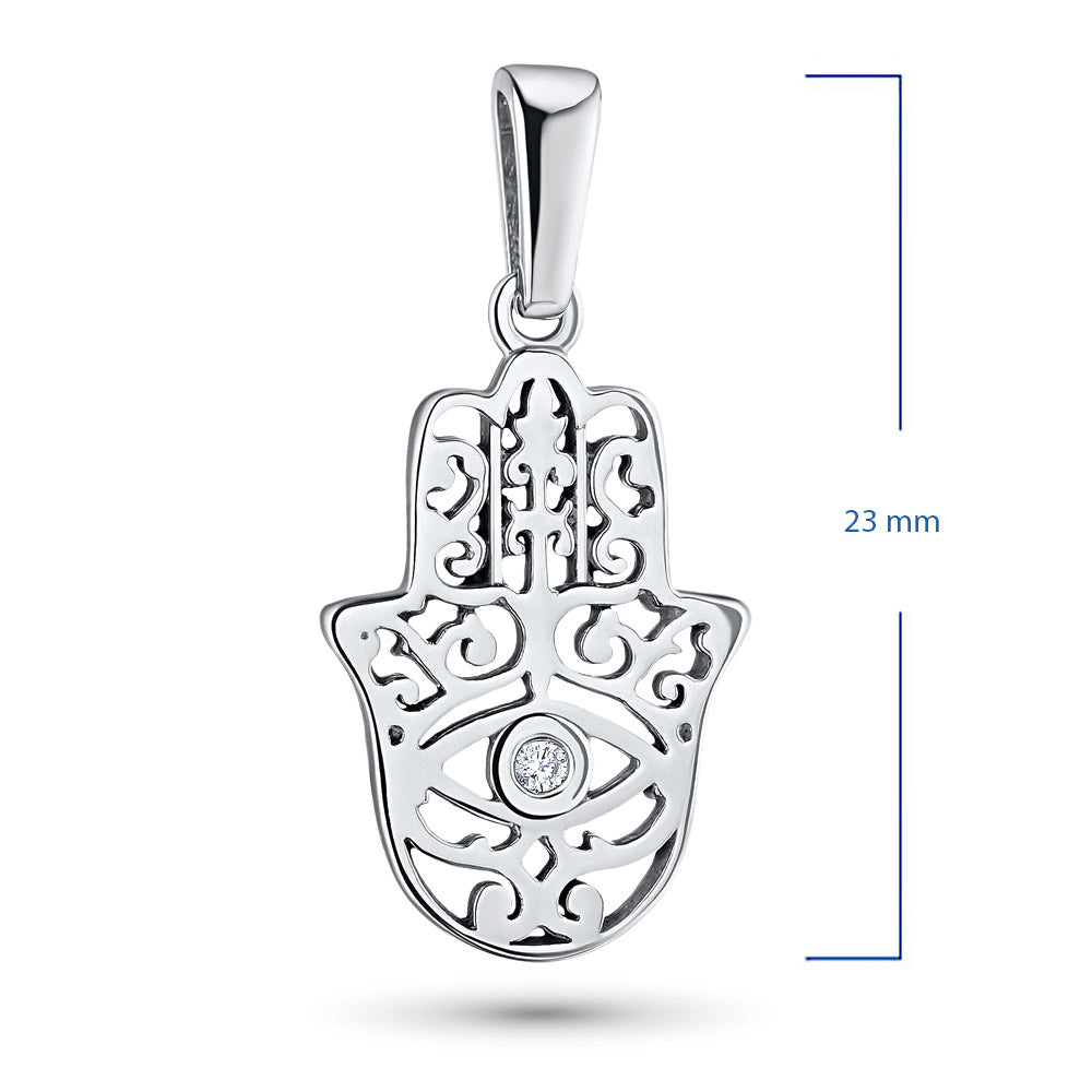 Sterling Silver Pendant with Lab-Created Diamonds 0.010 CT.TW