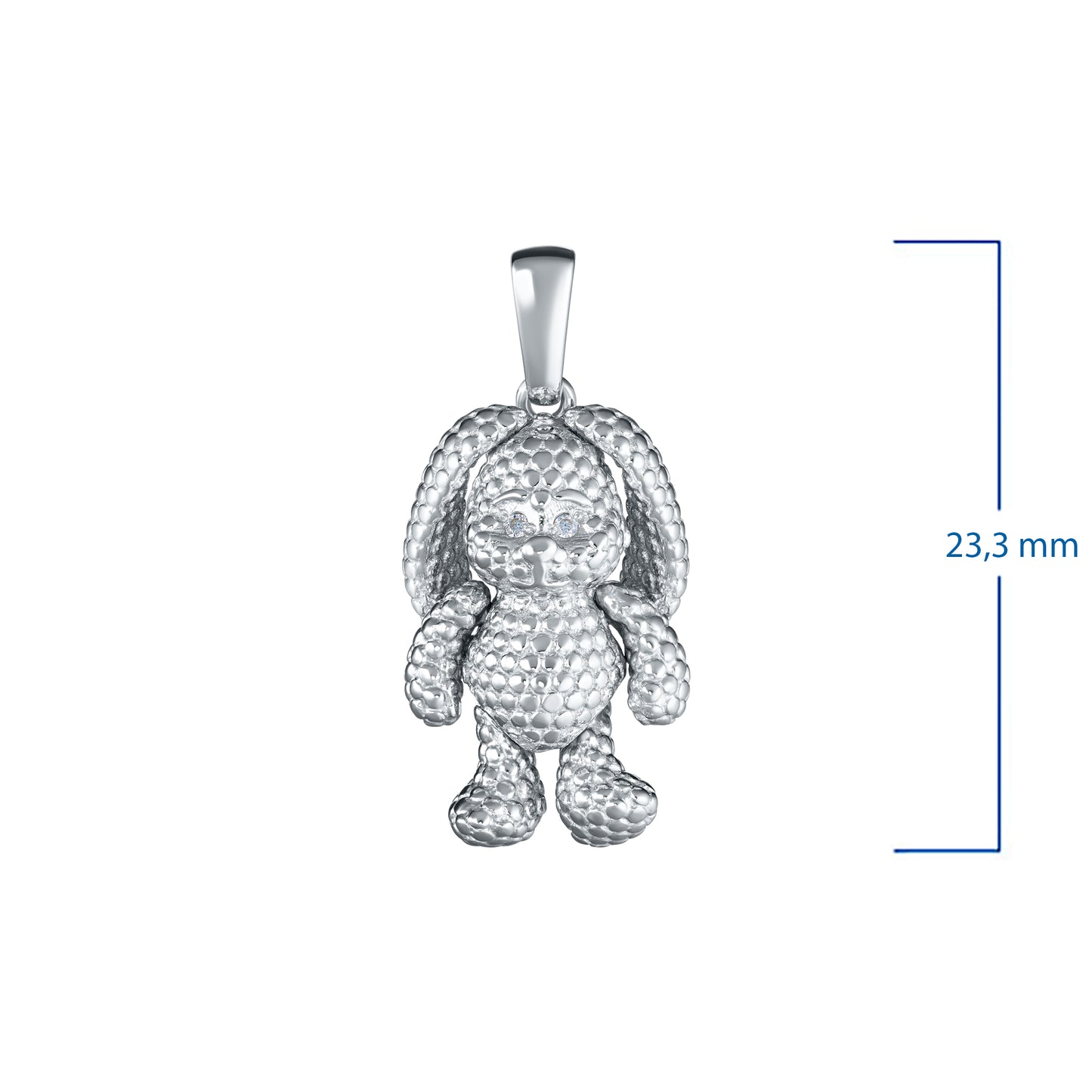 Sterling Silver Pendant with Lab-Created Diamonds 0.01 CT.TW