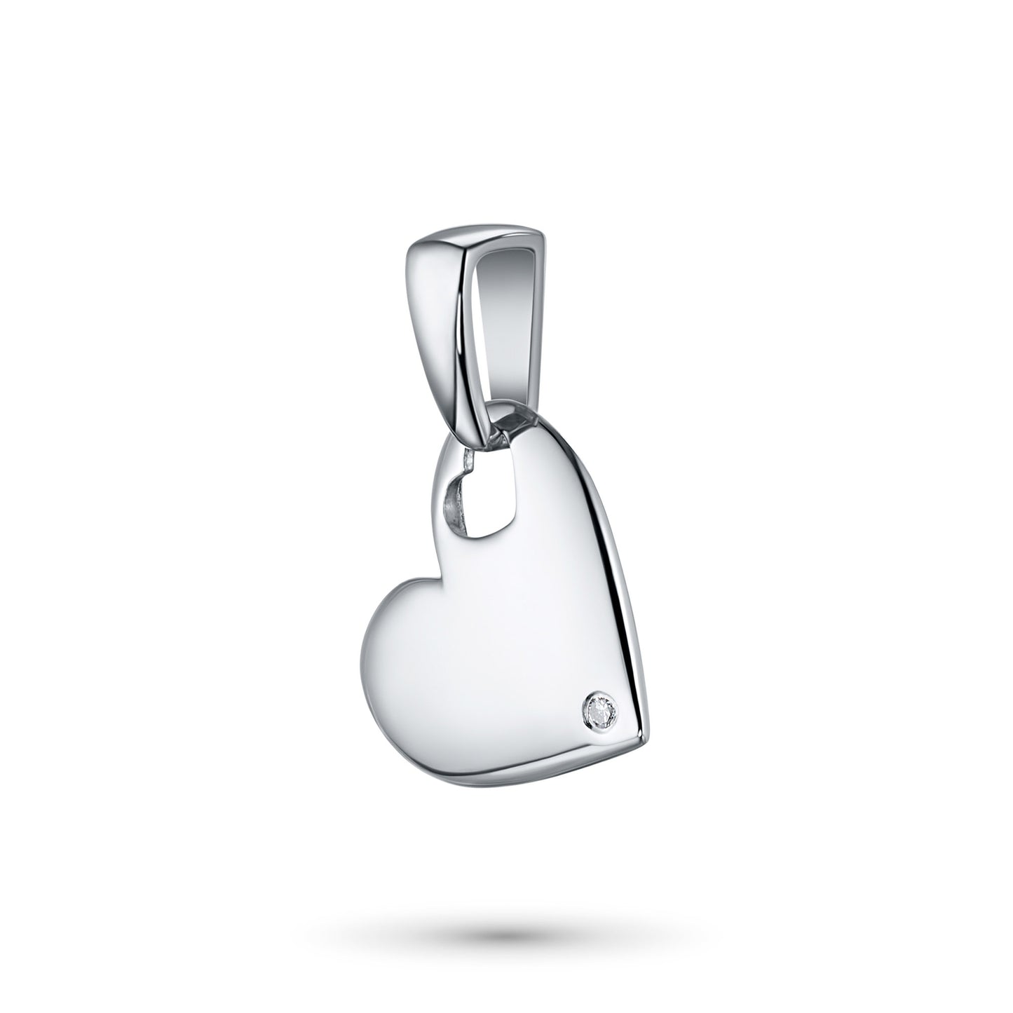 Sterling Silver Pendant with Lab-Created Diamonds 0.010 CT.TW