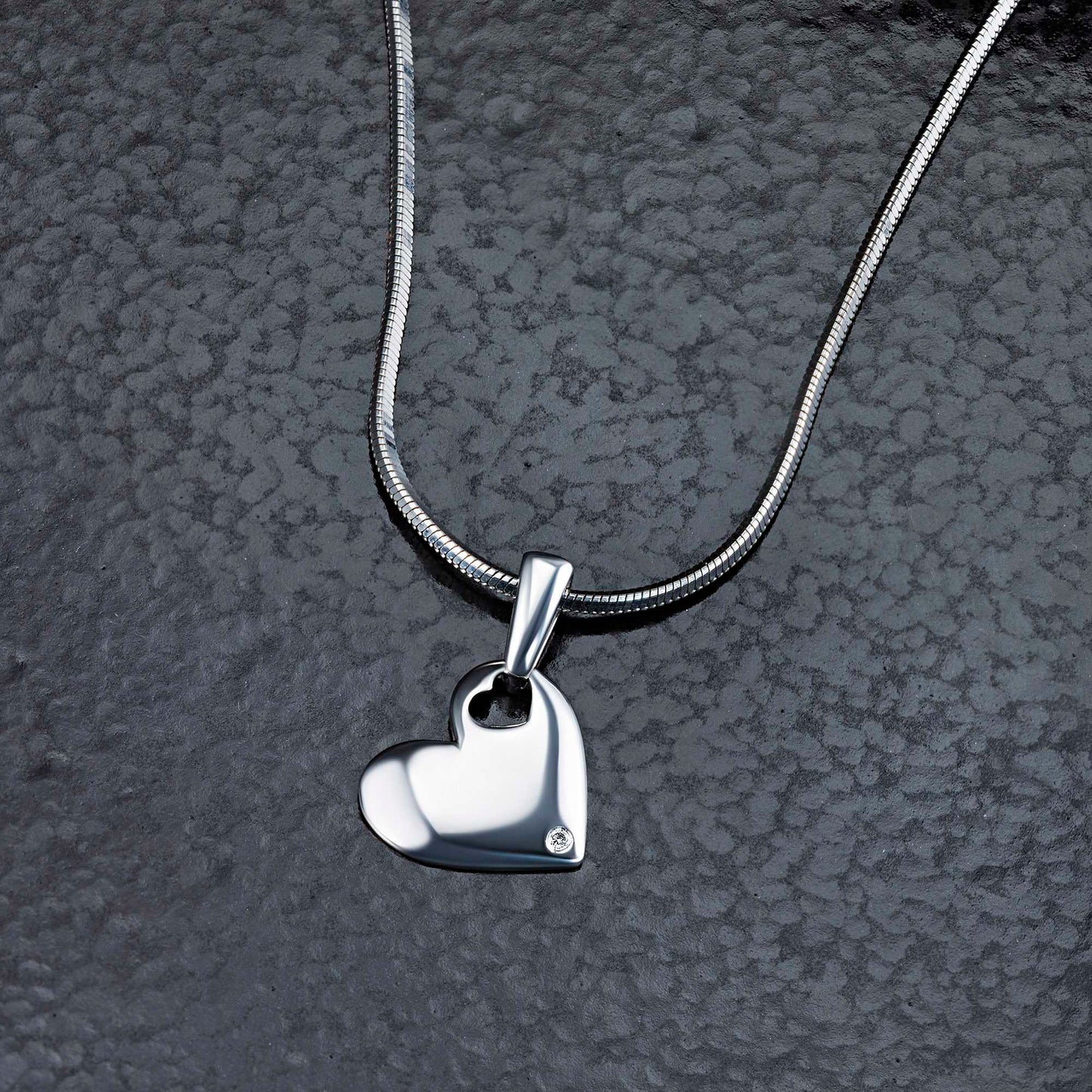 Sterling Silver Pendant with Lab-Created Diamonds 0.010 CT.TW