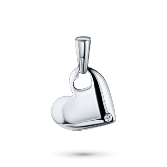 Sterling Silver Pendant with Lab-Created Diamonds 0.010 CT.TW