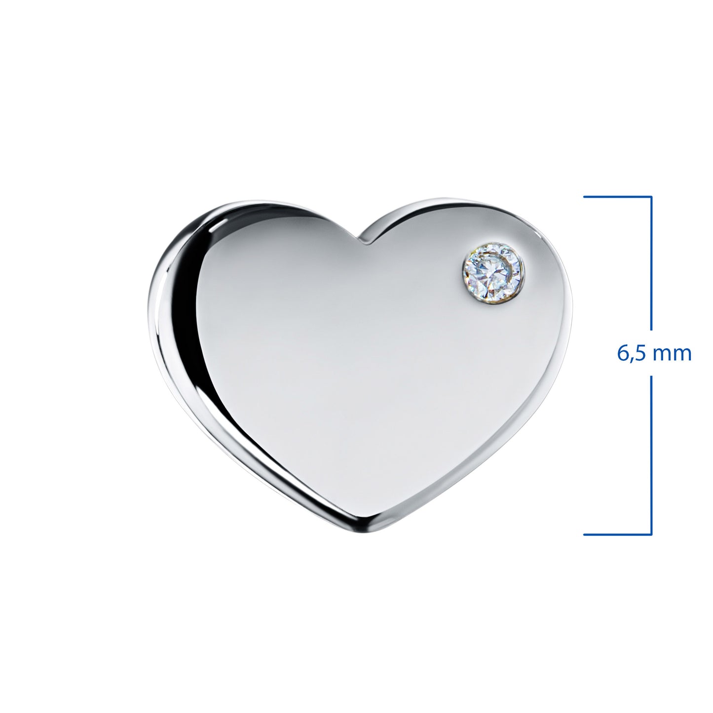 Sterling Silver Pendant with Lab-Created Diamonds 0.01 CT.TW