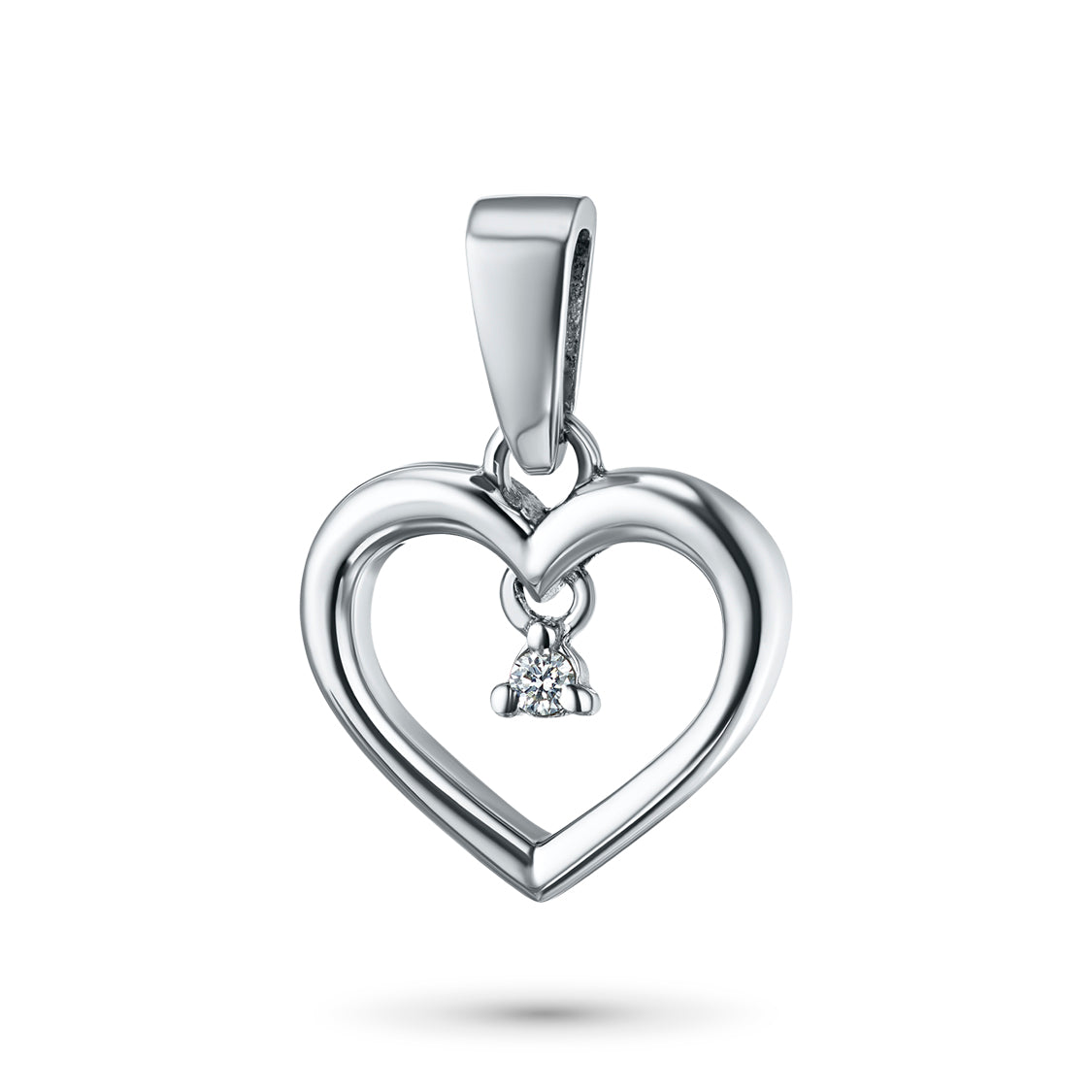 Sterling Silver Pendant with Lab-Created Diamonds 0.03 CT.TW