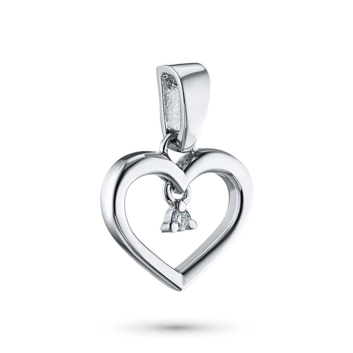 Sterling Silver Pendant with Lab-Created Diamonds 0.03 CT.TW