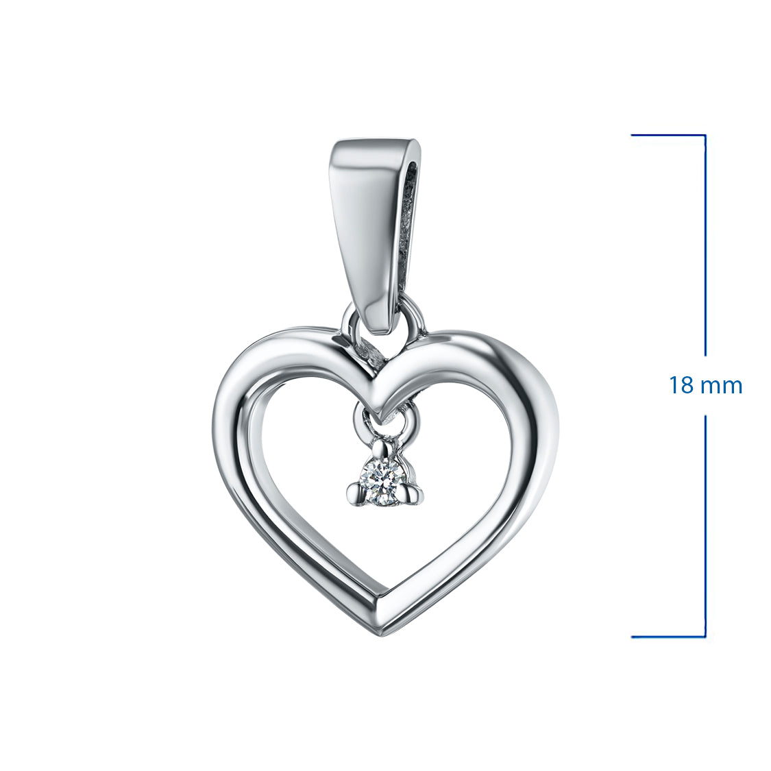 Sterling Silver Pendant with Lab-Created Diamonds 0.03 CT.TW