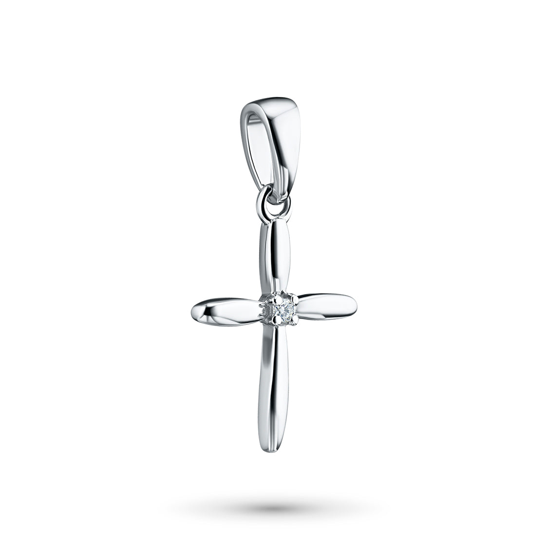 Sterling Silver Pendant with Lab-Created Diamonds 0.01 CT.TW