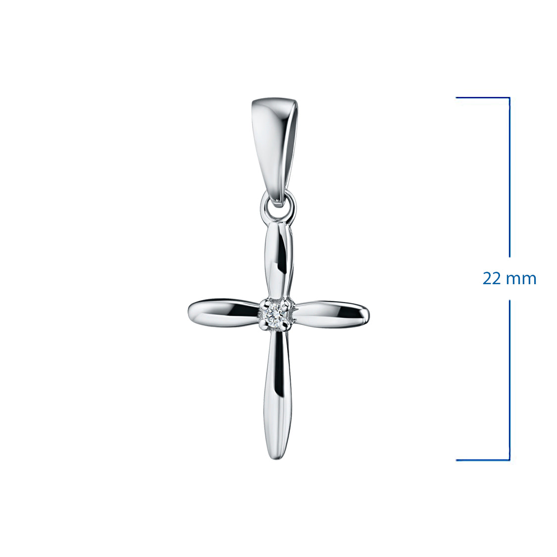 Sterling Silver Pendant with Lab-Created Diamonds 0.01 CT.TW