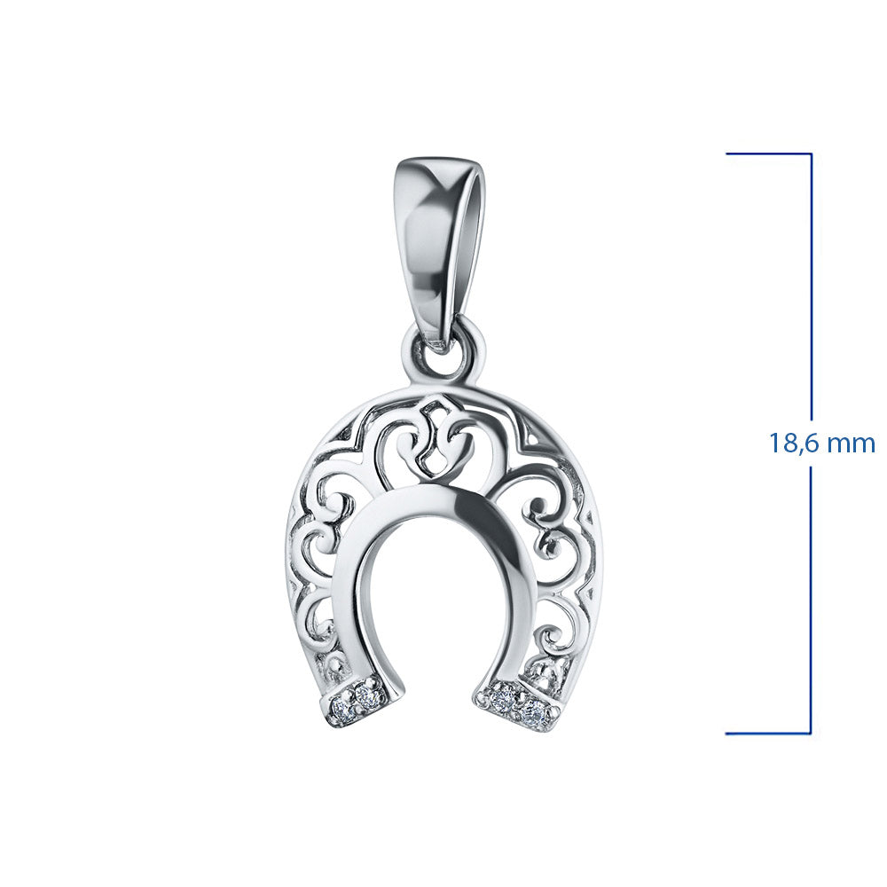 Sterling Silver Pendant with Lab-Created Diamonds 0.100 CT.TW