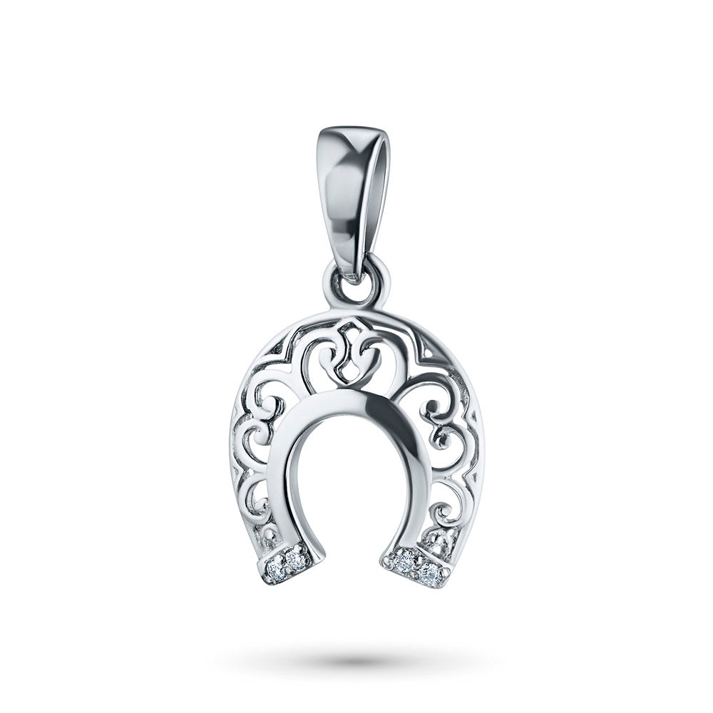 Sterling Silver Pendant with Lab-Created Diamonds 0.100 CT.TW