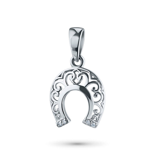 Sterling Silver Pendant with Lab-Created Diamonds 0.100 CT.TW
