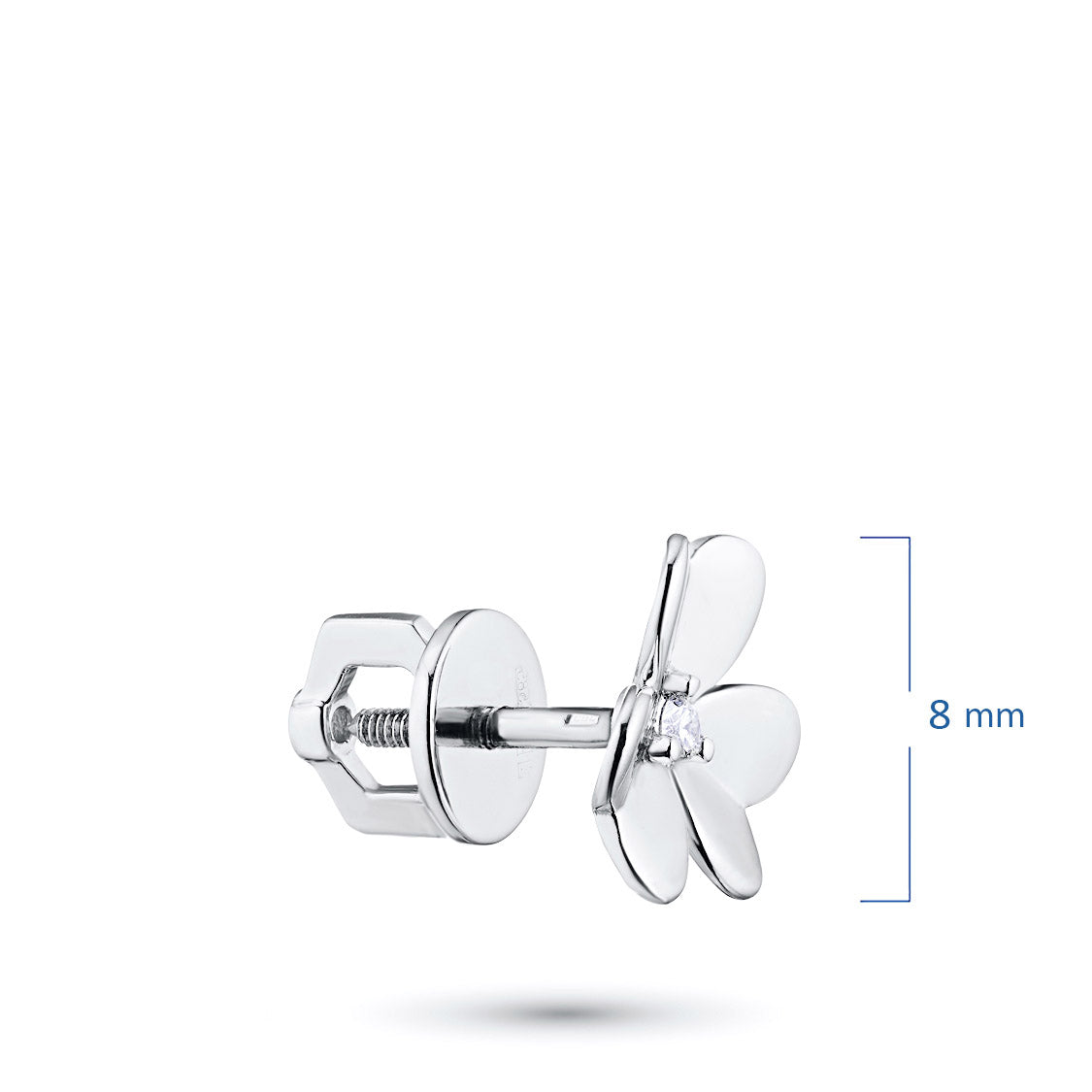 14K White Gold Earring Studs with Lab-Created Diamonds 0.03 CT.TW