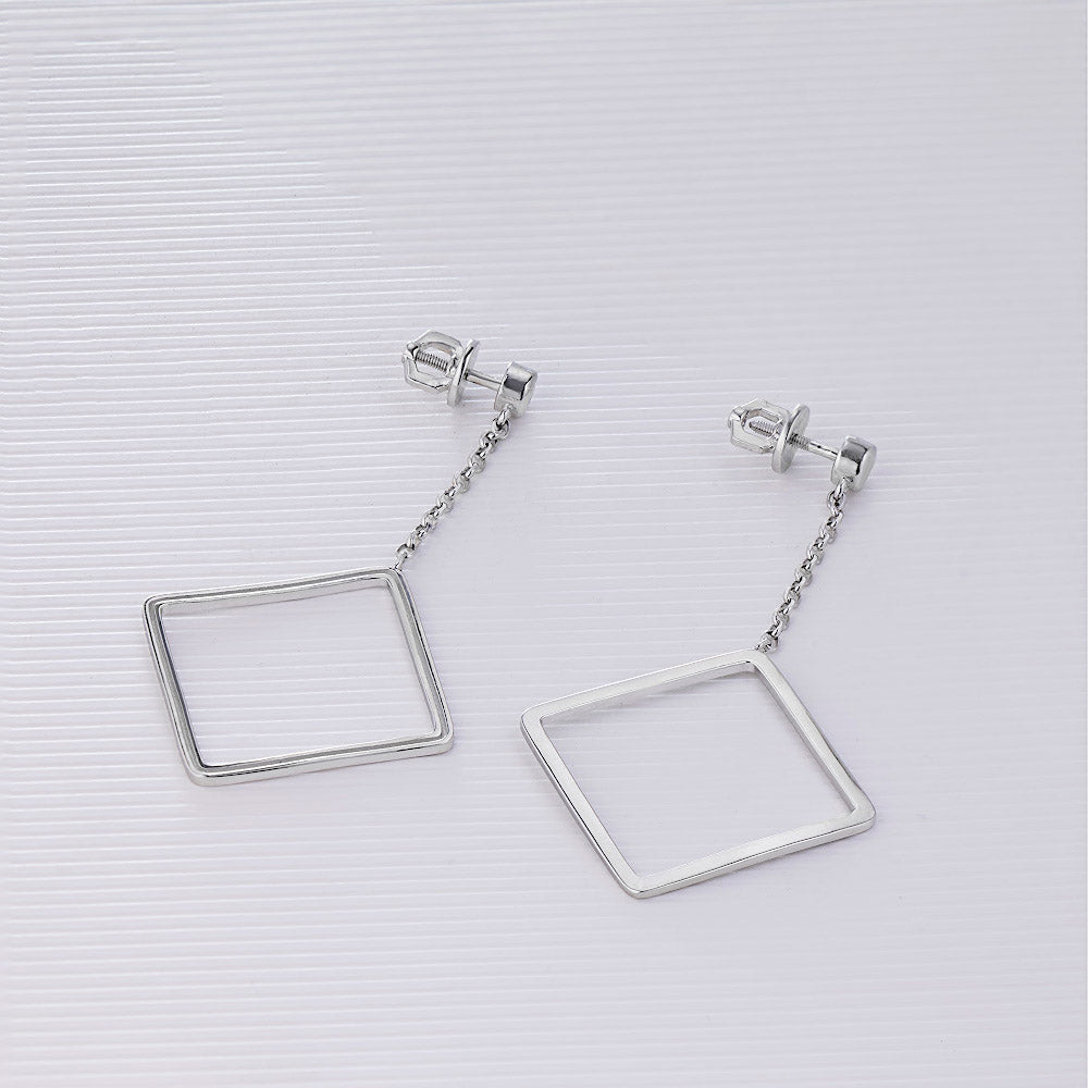 Sterling Silver Earring Studs with Lab-Created Diamonds 0.020 CT.TW