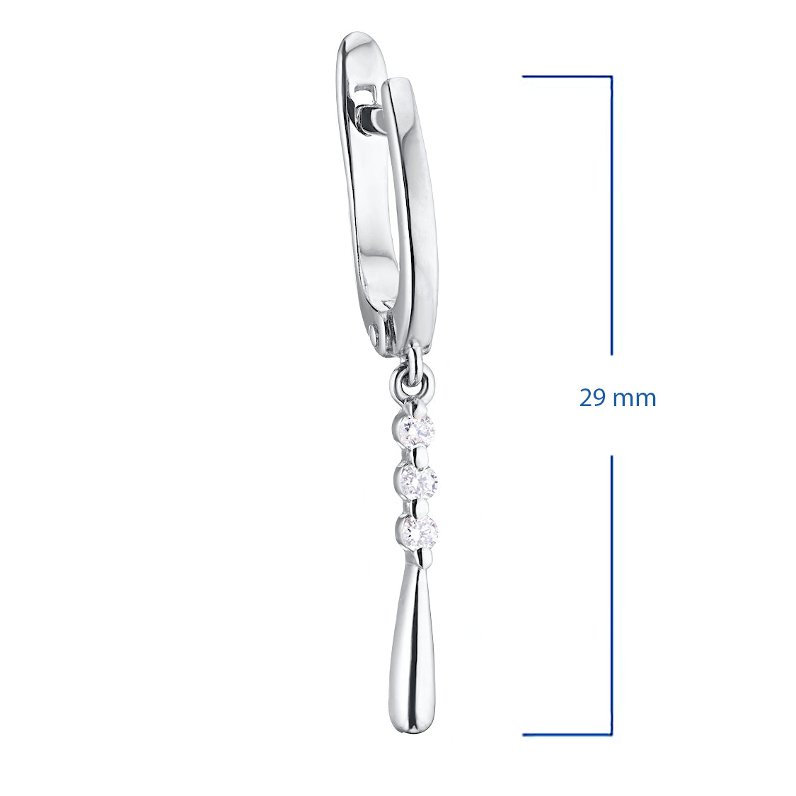 Sterling Silver Earrings with Lab-Created Diamonds 0.16 CT.TW