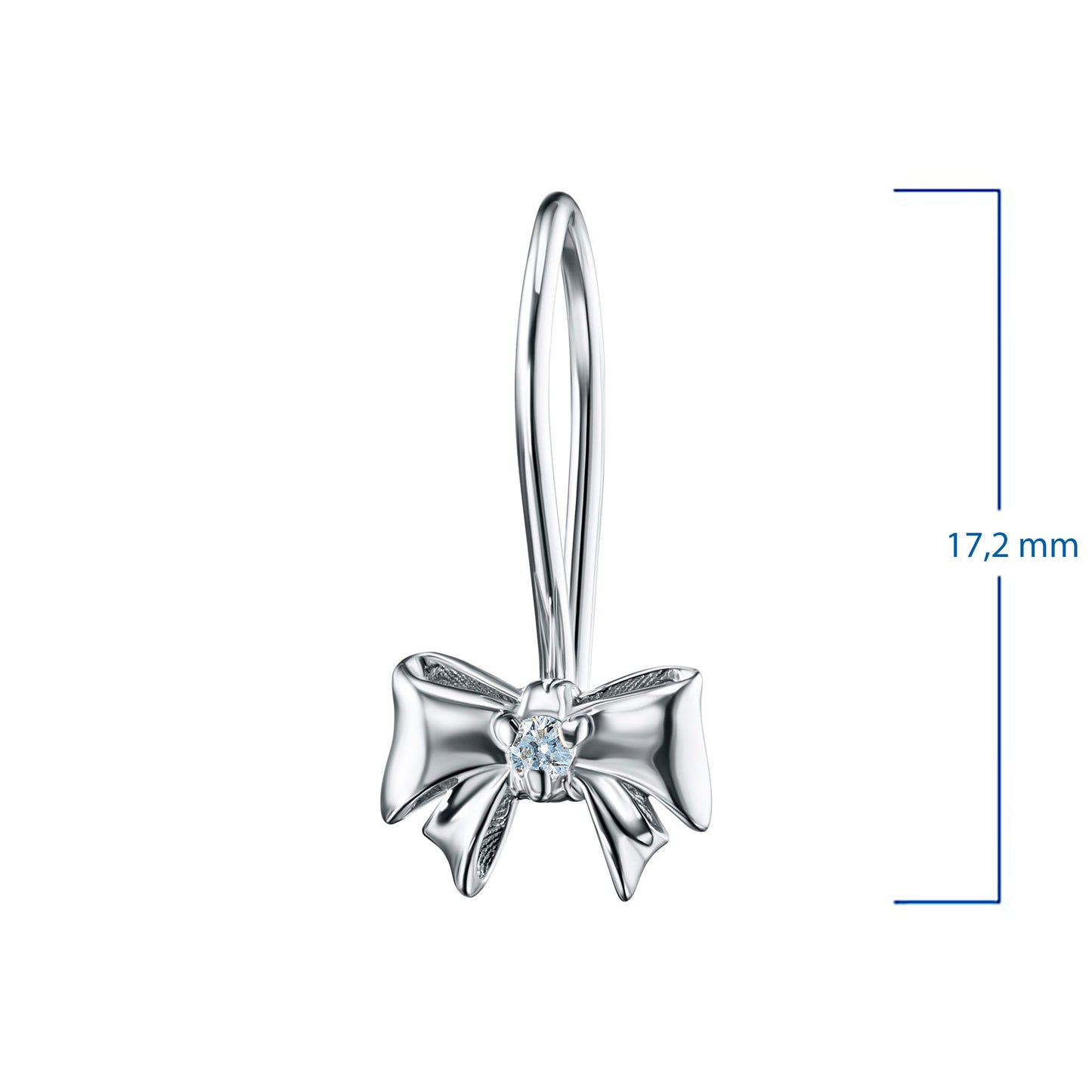 Sterling Silver Earrings with Lab-Created Diamonds 0.05 CT.TW