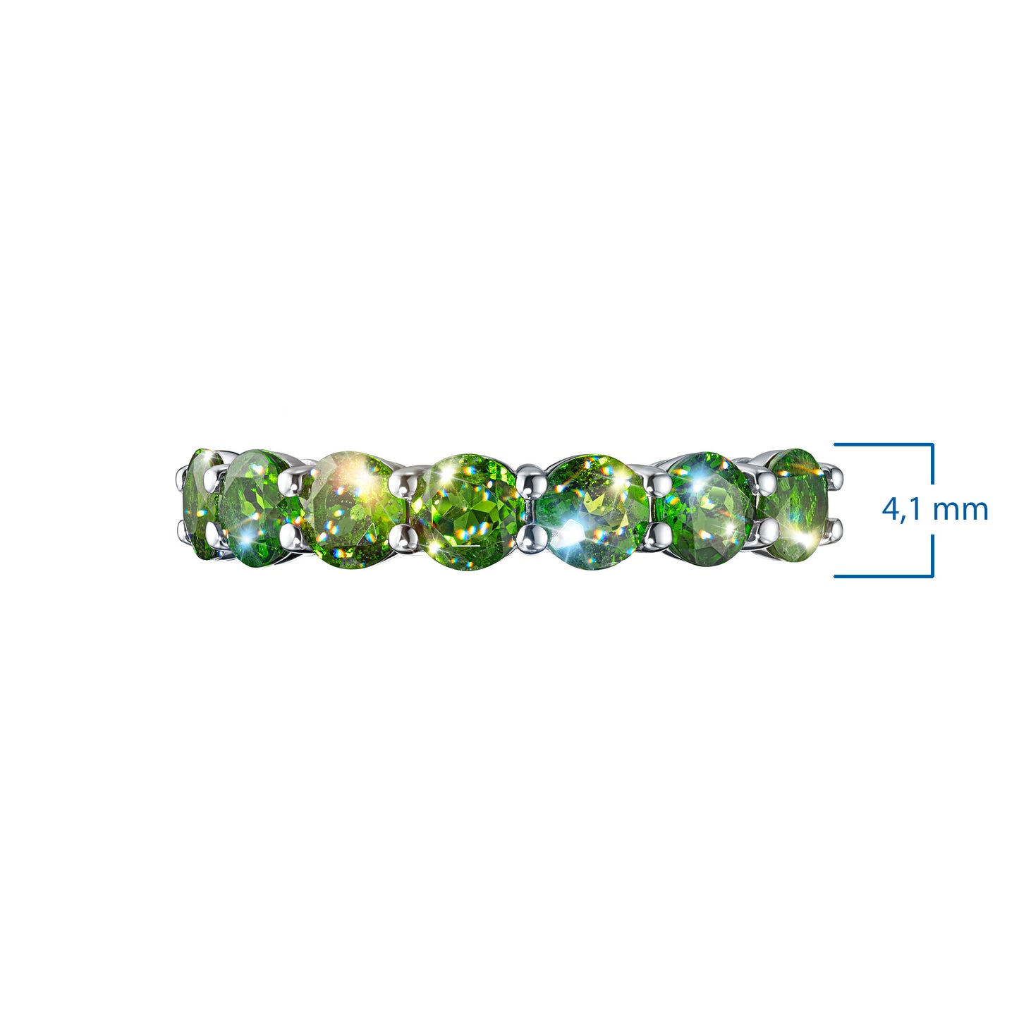 Sterling Silver Ring with Chrome diopside 1.92 CT.TW