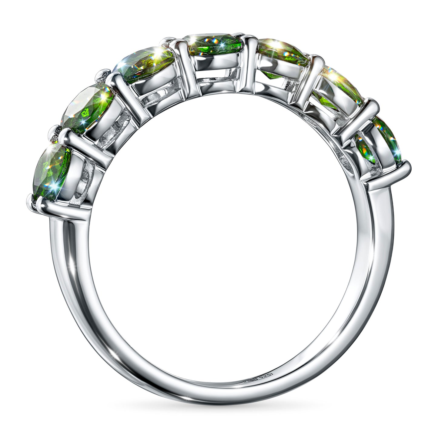 Sterling Silver Ring with Chrome diopside 1.92 CT.TW