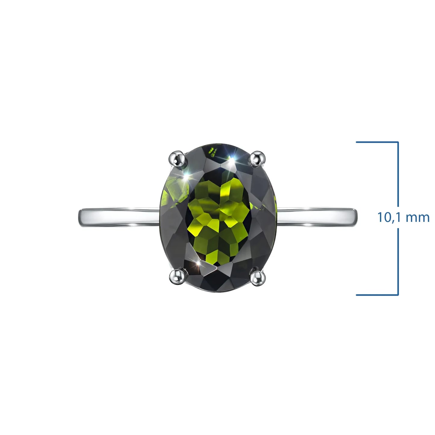 14K White Gold Ring with Topaz 2.87 CT.TW