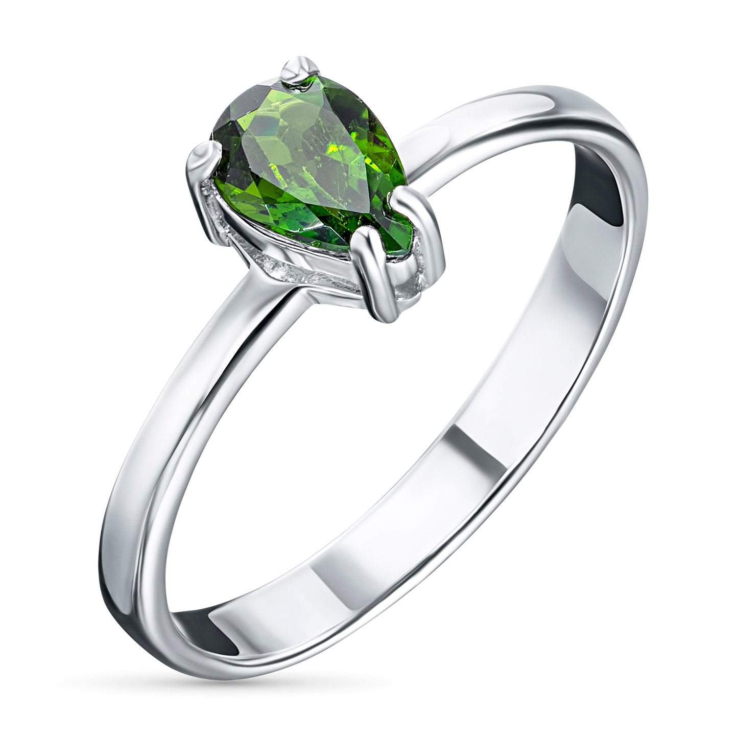 Sterling Silver Ring with Sapphire 0.450 CT.TW