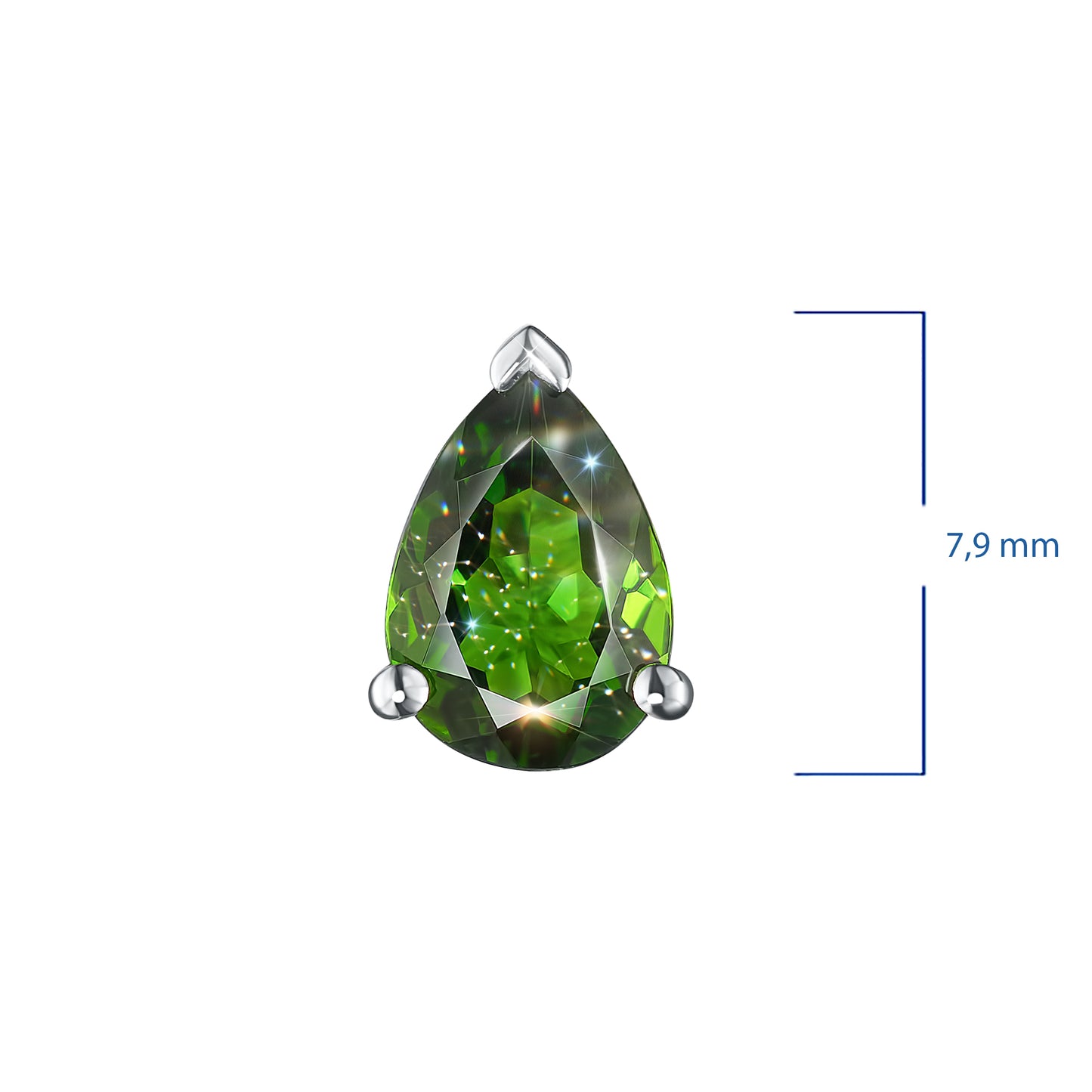 Sterling Silver Pendant with Chrome diopside 0.750 CT.TW