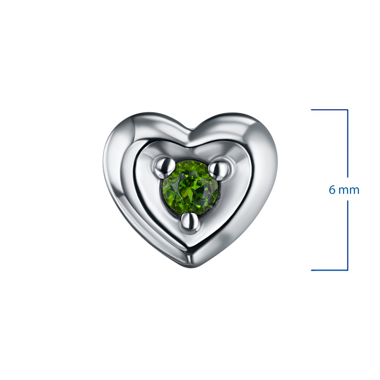 Sterling Silver Pendant with Chrome diopside 0.060 CT.TW