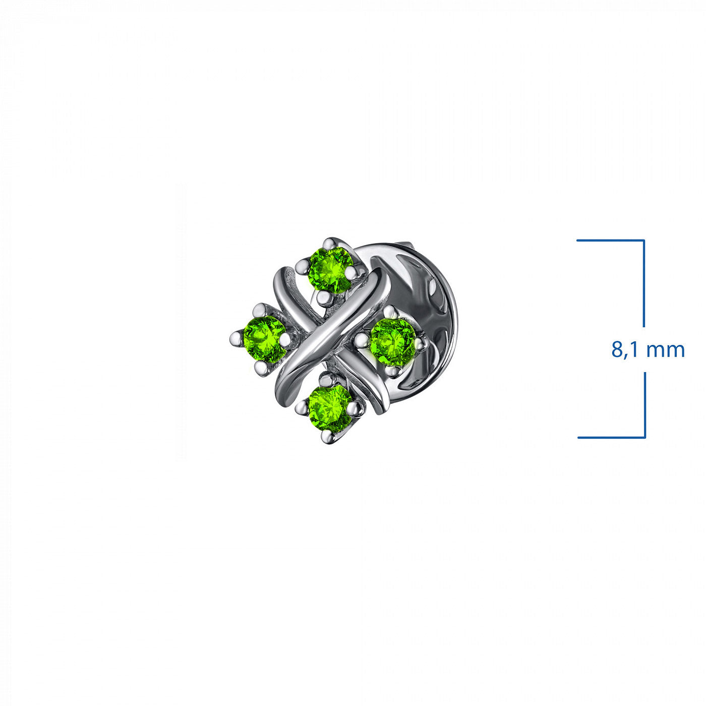 14K White Gold Earring Studs with Lab-Created Diamonds 0.26 CT.TW