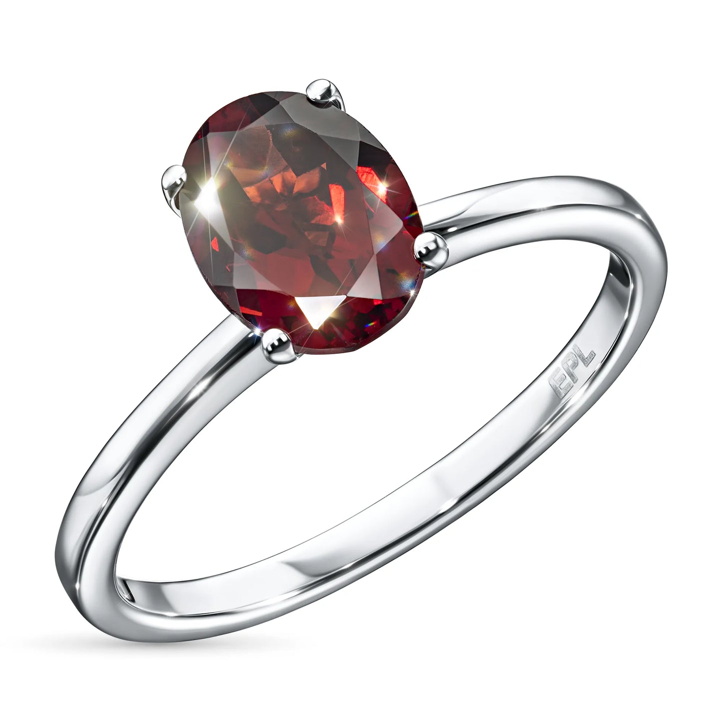 Sterling Silver Ring with Garnet 1.38 CT.TW