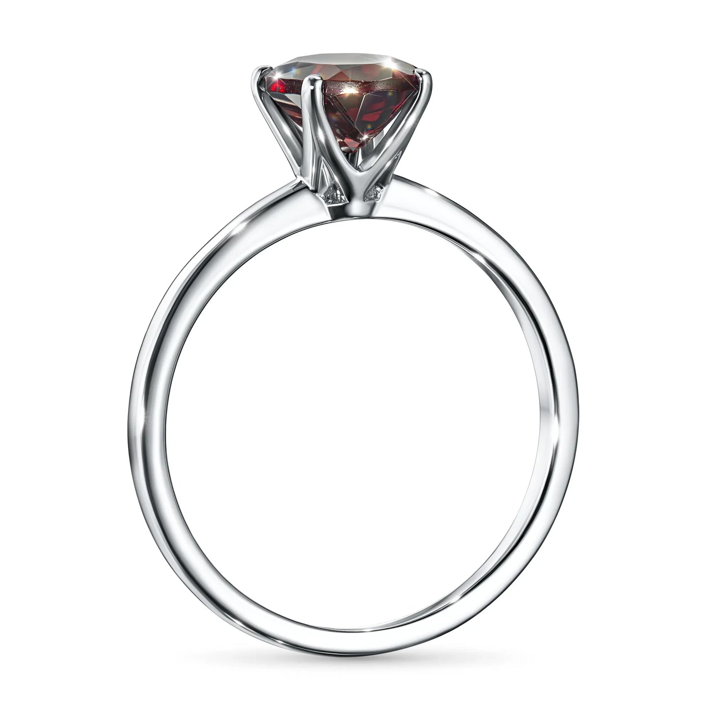 Sterling Silver Ring with Garnet 1.38 CT.TW