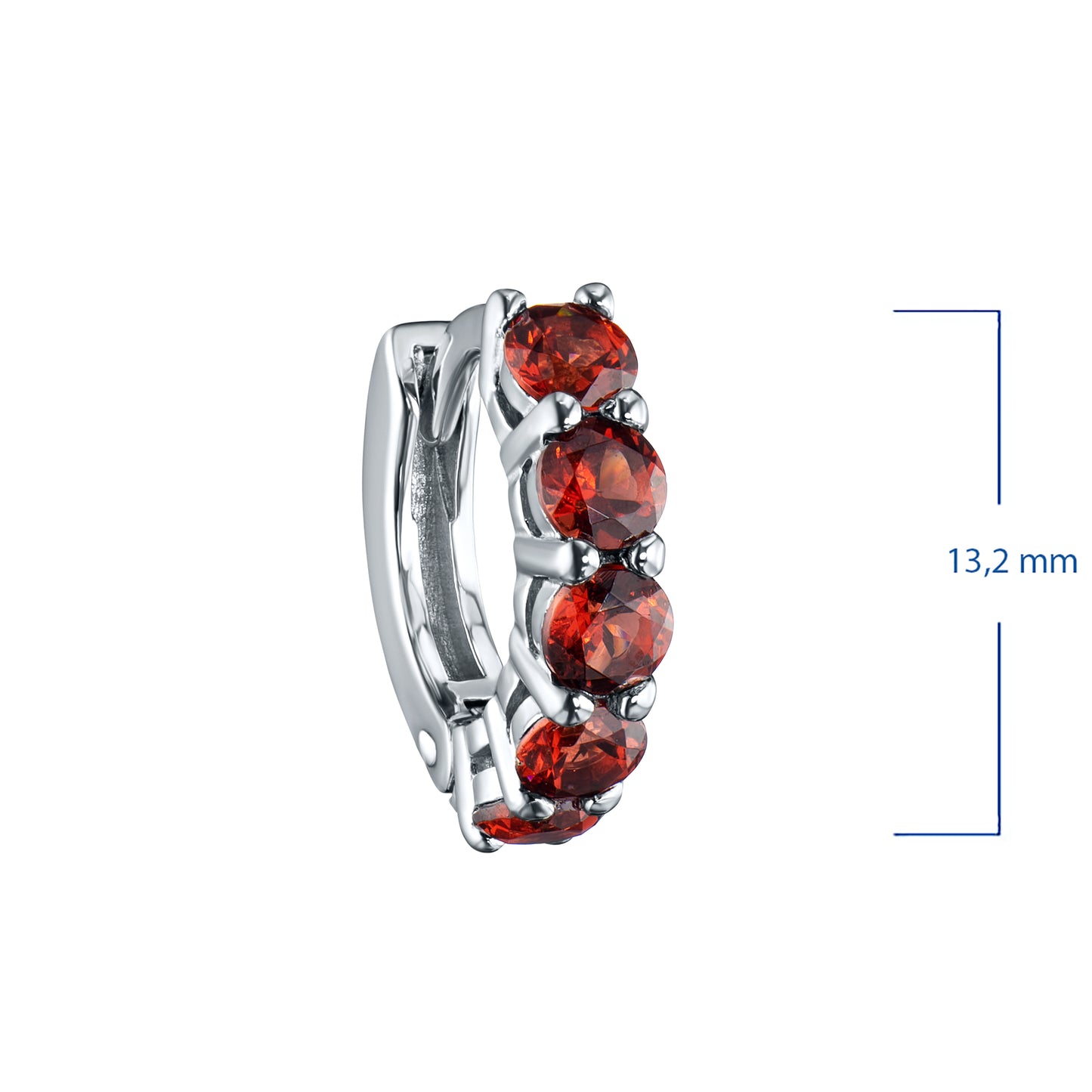 14K White Gold Earrings with Lab-Created Diamonds 0.83 CT.TW