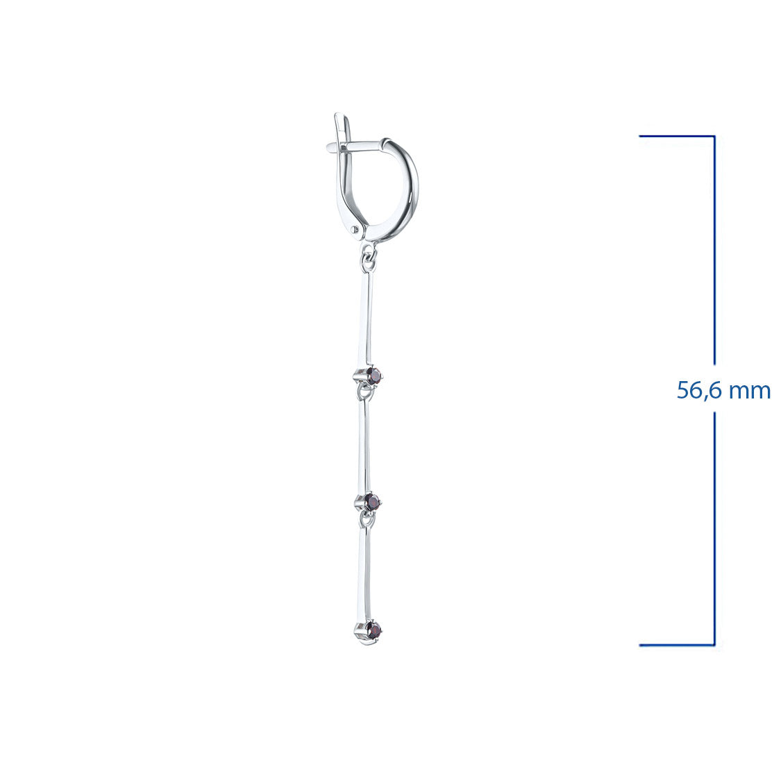 Sterling Silver Earrings with Lab-Created Diamonds 0.160 CT.TW