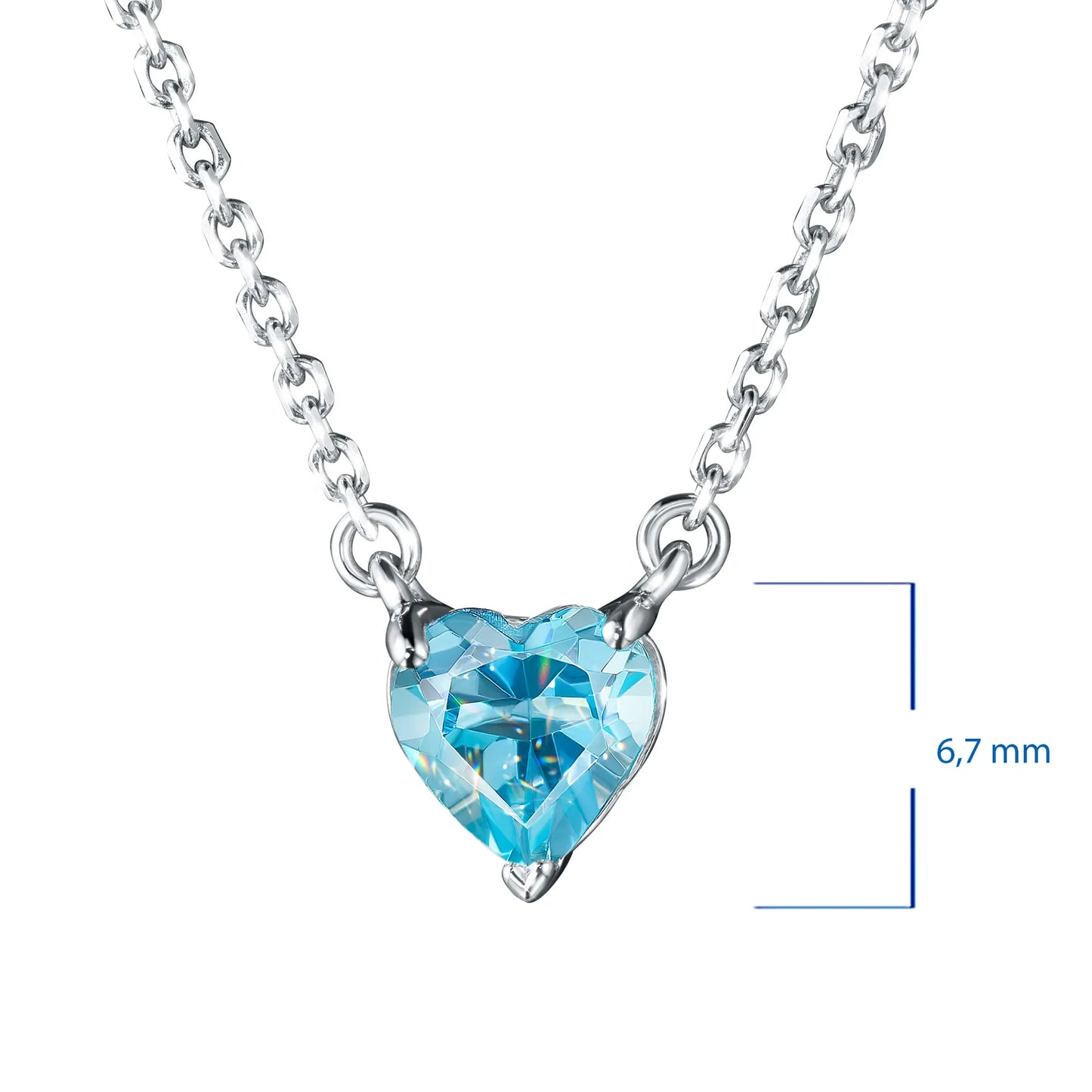 Sterling Silver Necklace with Topaz 1.11 CT.TW
